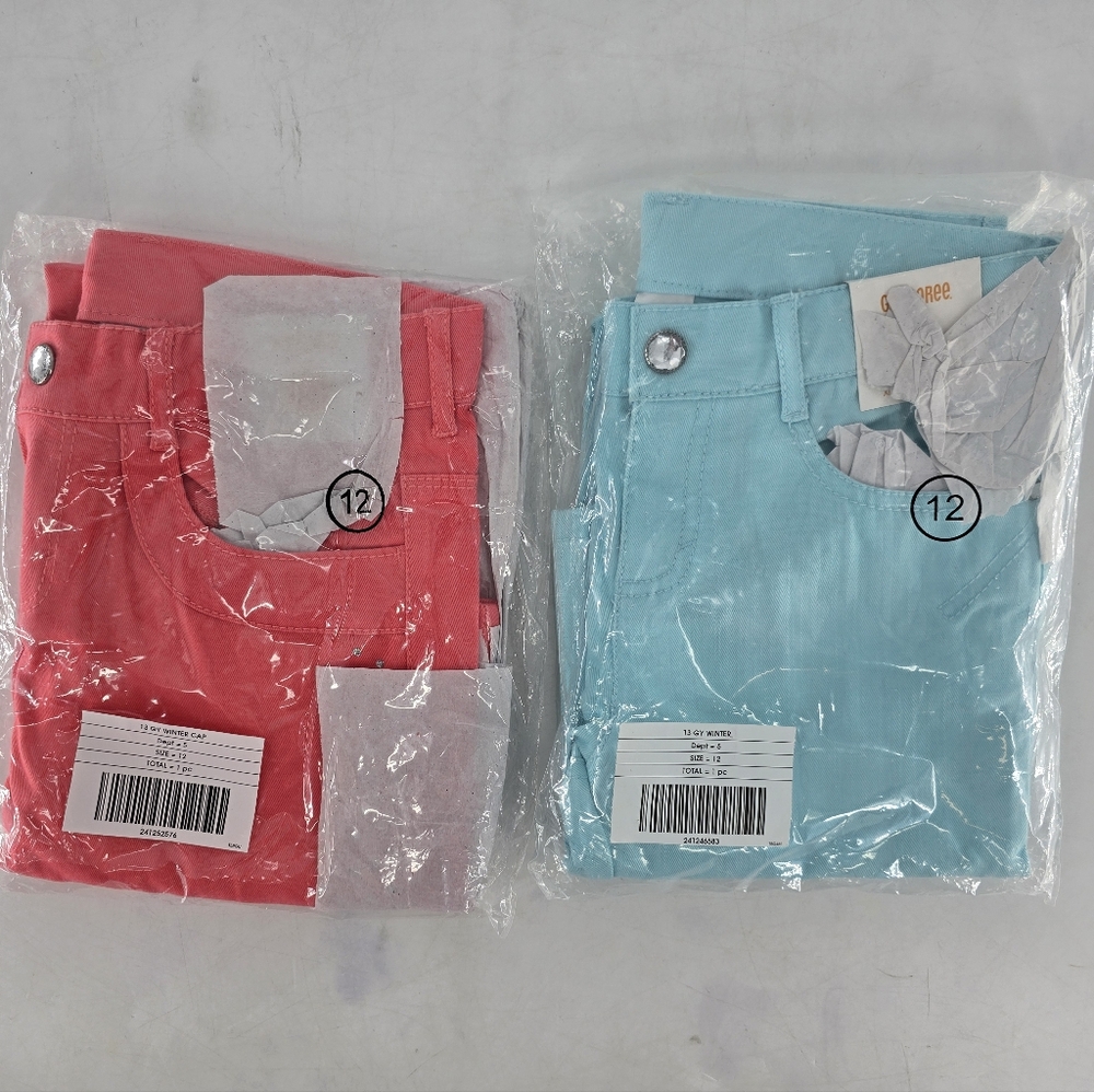 Gymboree Kids Jeans‎ - Coral and Aqua Set Of 2